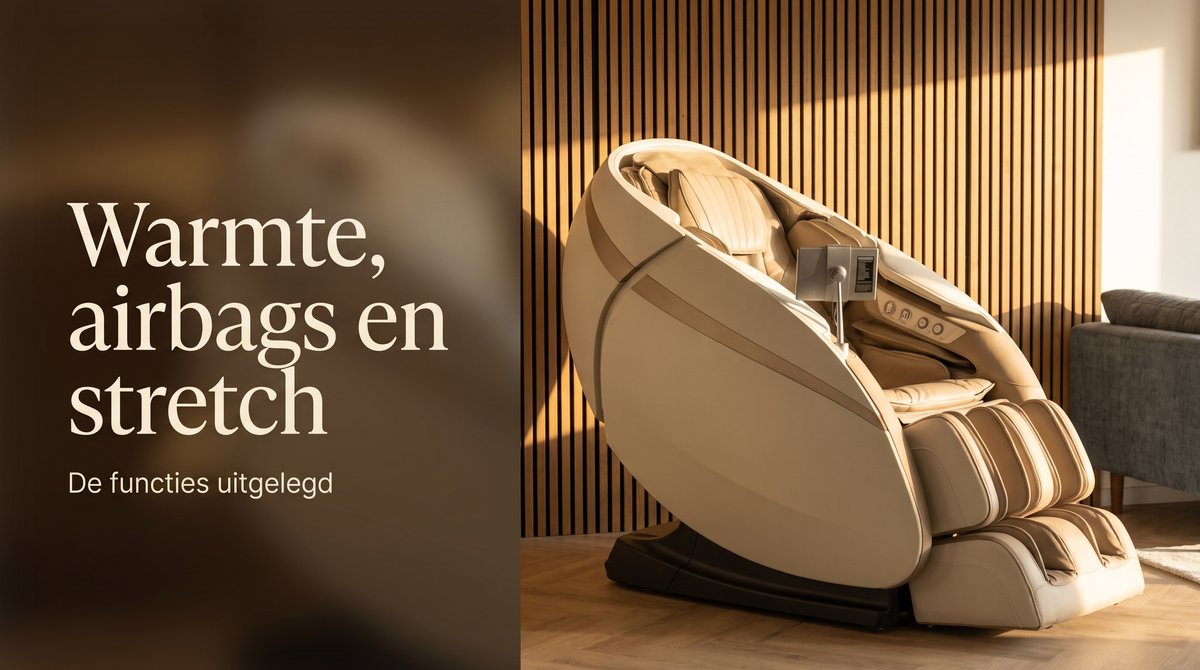 Warmte, airbags en stretchprogramma's in een massagestoel – New Comfort showroom