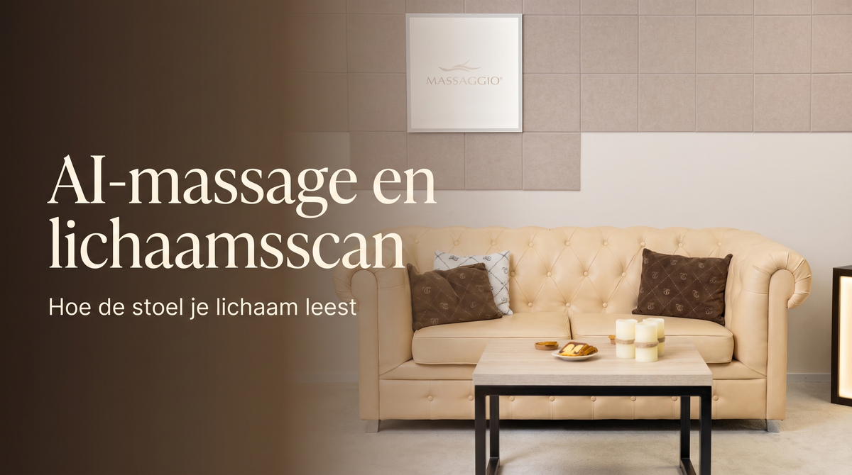 AI-massage en lichaamsscan in een massagestoel – New Comfort showroom