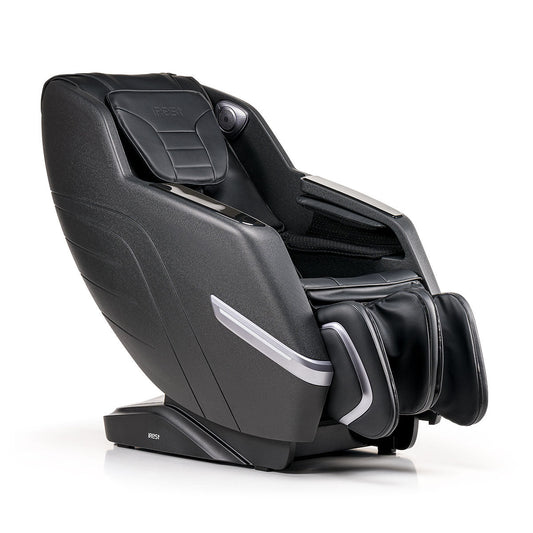 Sfeervolle zwarte iRest Chillin Open Massagestoel met modern design en ergonomische vorm
