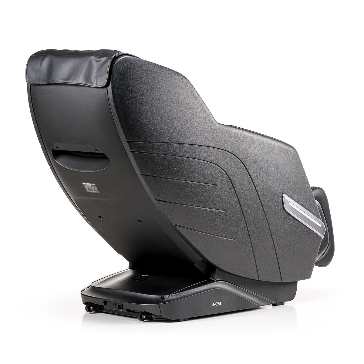 Stijlvolle zwarte massagestoel met ergonomisch ontwerp van iRest Chillin Open