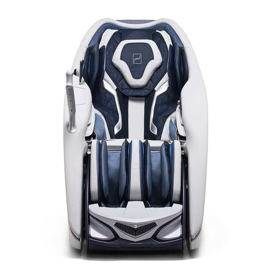 Massagestoel Bodyfriend Davinci modern design wit marineblauw ontspanning technologie