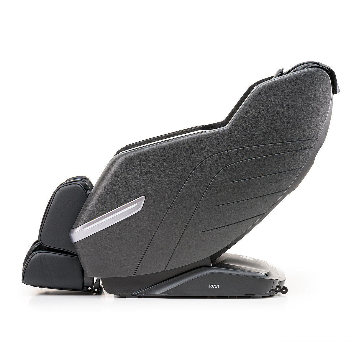 Soepele zwarte massagestoel met ergonomisch ontwerp en automatische programma’s voor ultieme ontspanning