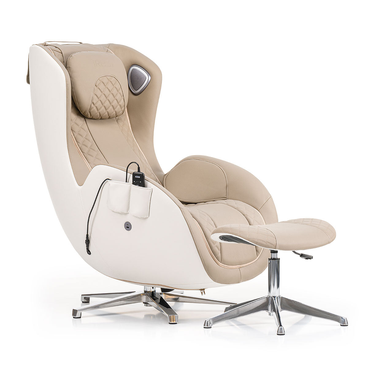 Luxueuze Beige iRest QL massagestoel met automatische programma’s en masserende armen
