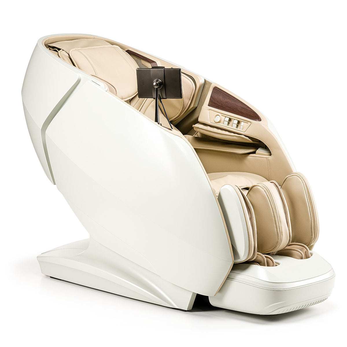 Massagestoel iRest Brillactiq A665 zwart-beige met futuristisch design en Health Detection System