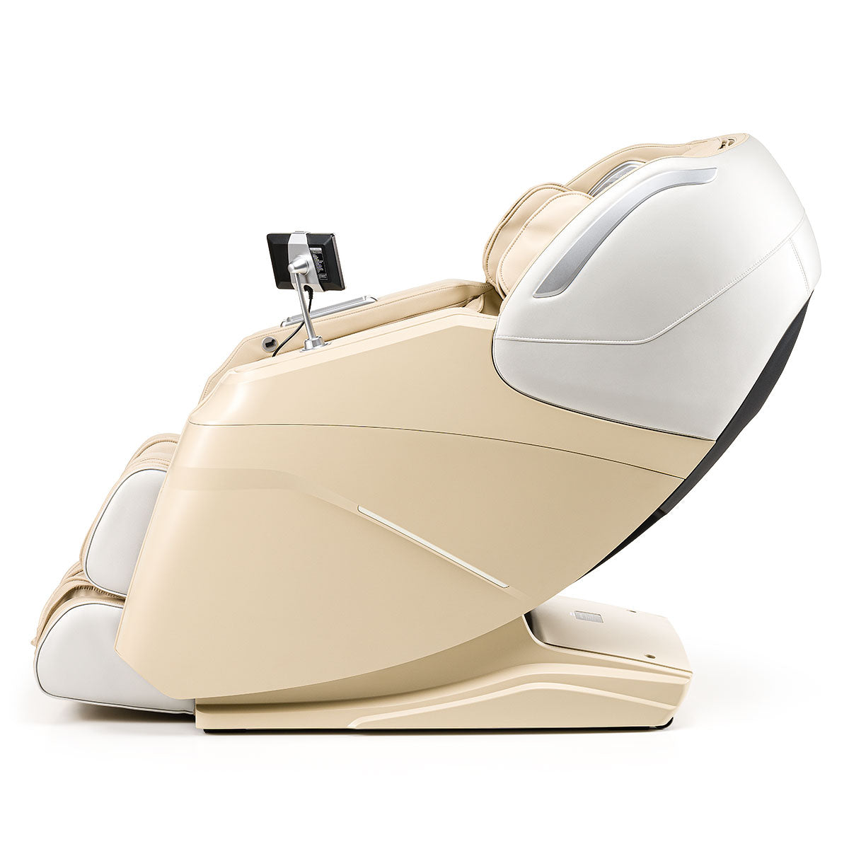 Luxueuze iRest Supearl Massagestoel in beige en wit voor mechanische kuitmassage