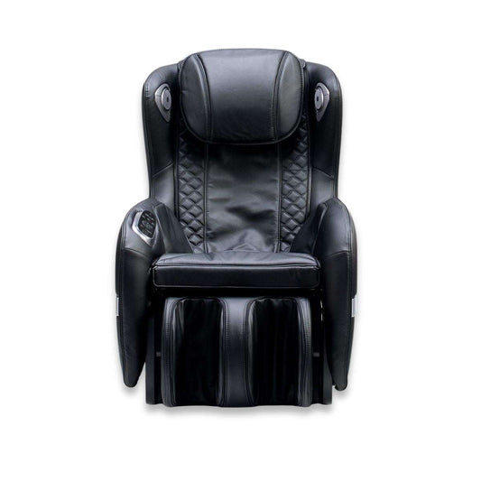 Zwarte leren Massagestoel Massaggio Bello 2 met ergonomisch ontwerp en automatische massageprogramma's voor ultieme ontspanning