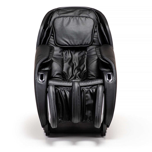 zwarte leren massagestoel Massaggio Eccellente 2 met ergonomisch ontwerp en geavanceerde massagefuncties