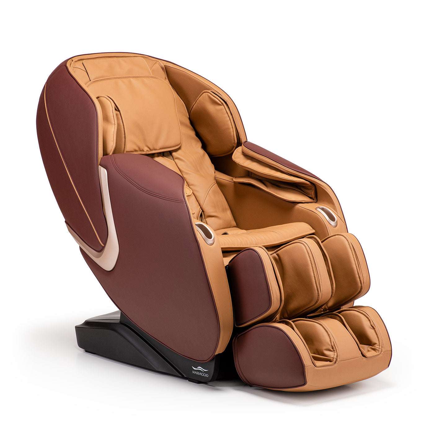 Massagestoel Massaggio Eccellente 2 Pro in beige leer met zero gravity ontspanning