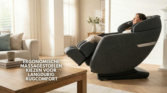 Ergonomische massagestoel voor langdurig rugcomfort in moderne kantooromgeving