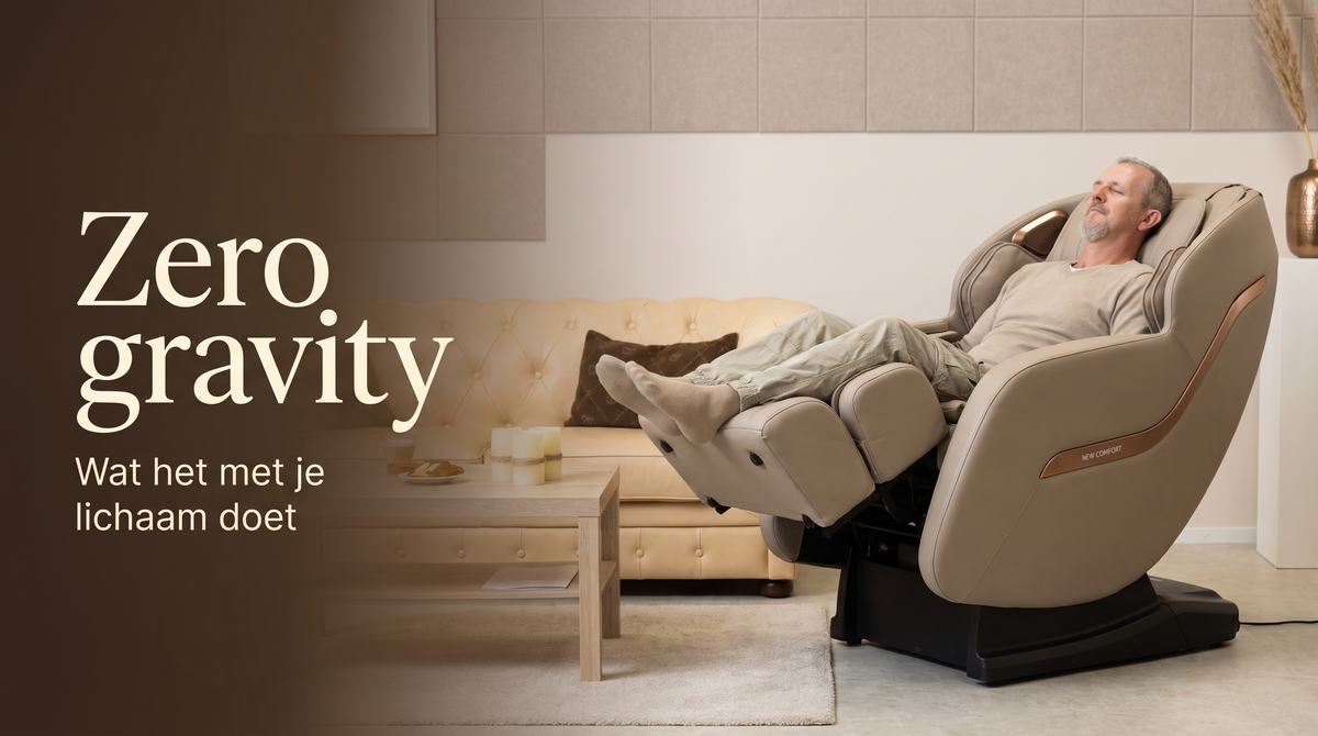 Zero gravity stand in een massagestoel – New Comfort showroom