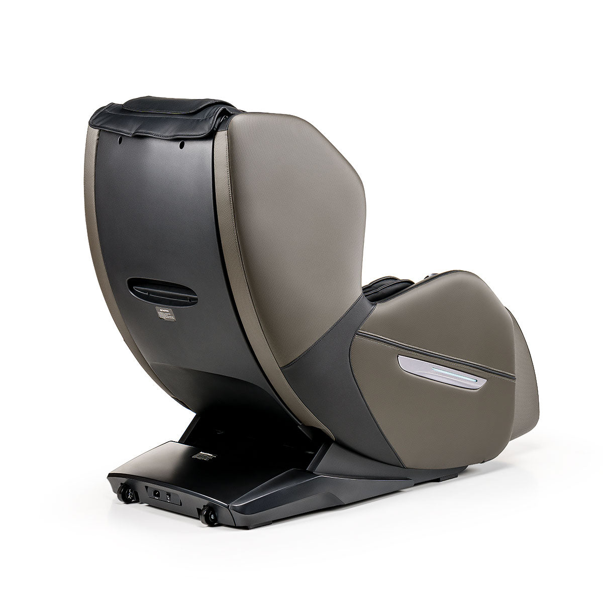Soepele, moderne iREST EASYQ massagestoel in grijs en zwart met een stijlvolle curve