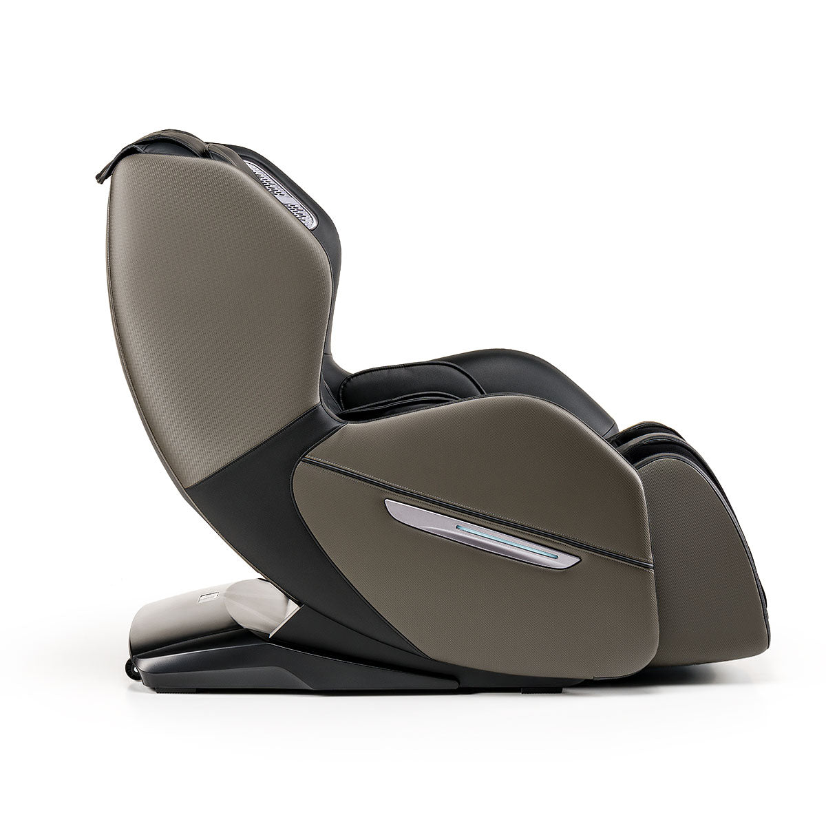 Sleek moderne iREST EASYQ massagestoel in taupe en zwart voor ultieme ontspanning